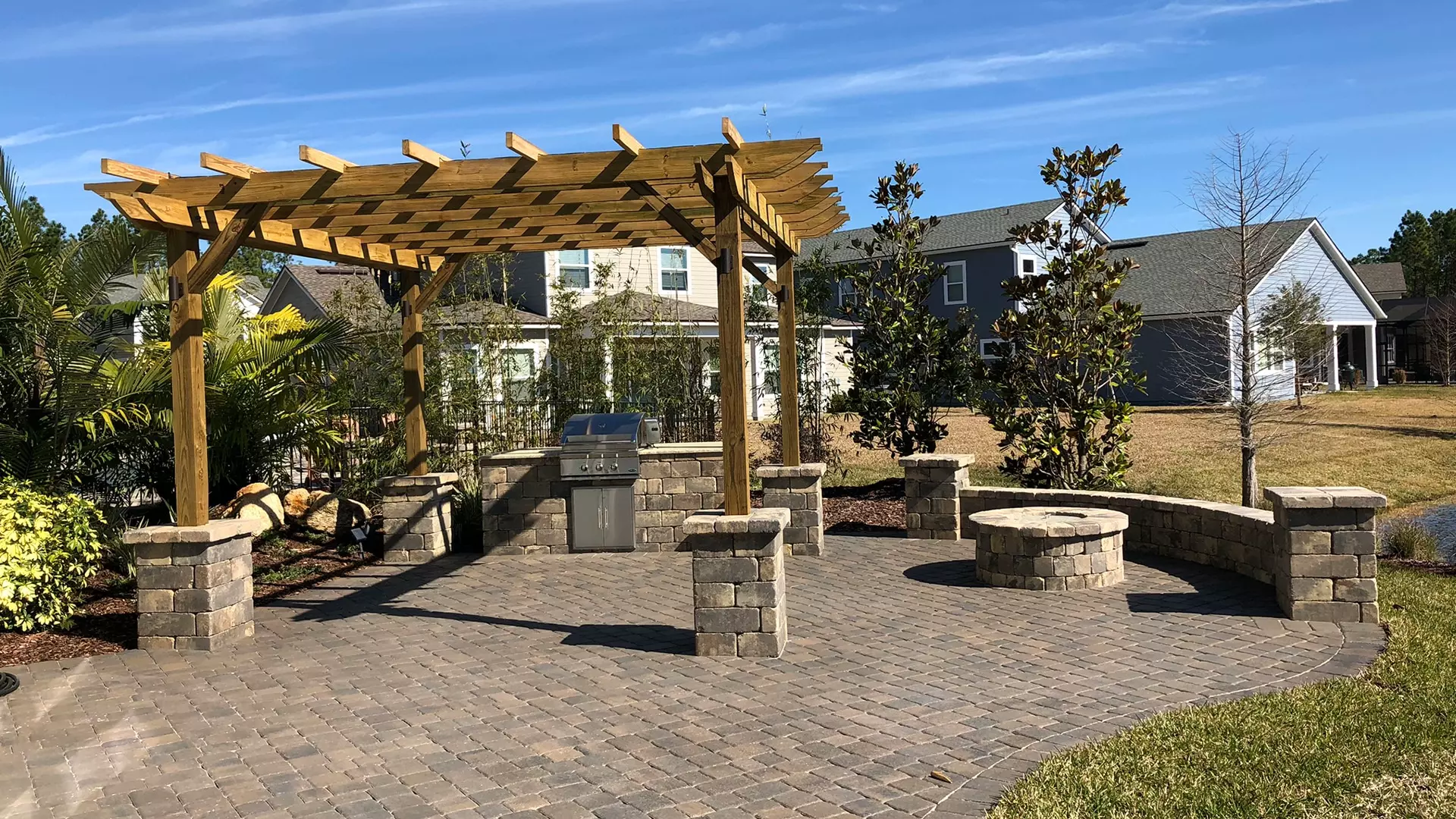 Add a pergola or pavilion to your outdoor space
